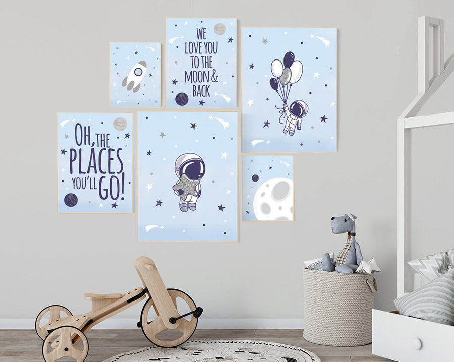 Nursery decor boy space, space theme nursery, Space nursery decor, space nursery wall art, astronaut print kids, space poster for kids