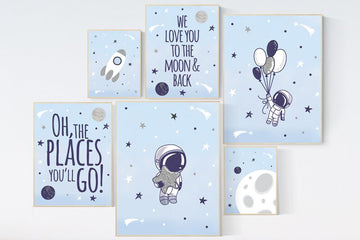 Nursery decor boy space, space theme nursery, Space nursery decor, space nursery wall art, astronaut print kids, space poster for kids