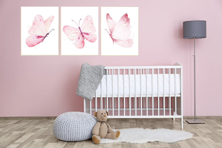 Nursery decor girl butterfly, Butterfly Nursery Art, Girl Nursery Art, Butterfly Nursery Decor for Baby Girl, Butterfly Wall Art, girls room