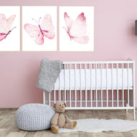 Nursery decor girl butterfly, Butterfly Nursery Art, Girl Nursery Art, Butterfly Nursery Decor for Baby Girl, Butterfly Wall Art