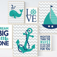 Nautical boy nursery, nursery decor boy nautical baby room, navy nursery, teal nursery, nautical nursery wall decor, navy and teal nursery