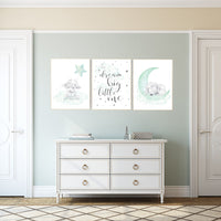 Mint nursery decor, nursery decor lambs, Sheep nursery decor, nursery wall art sheep, gender neutral nursery, cloud and star, mint green