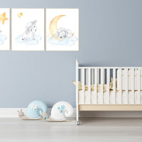 Nursery decor lambs, Sheep nursery decor, nursery wall art sheep, nursery decor neutral, , cloud and stars, moon and stars, gender neutral