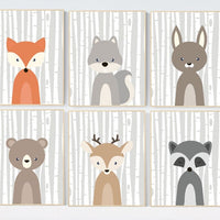 Nursery decor boy woodland, woodland animals nursery wall art, nursery decor girl woodland, nursery prints woodland, animal prints