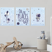 Nursery decor boy space, space poster for kids, space nursery wall art, boys room decor space, planets nursery print, astronaut nursery