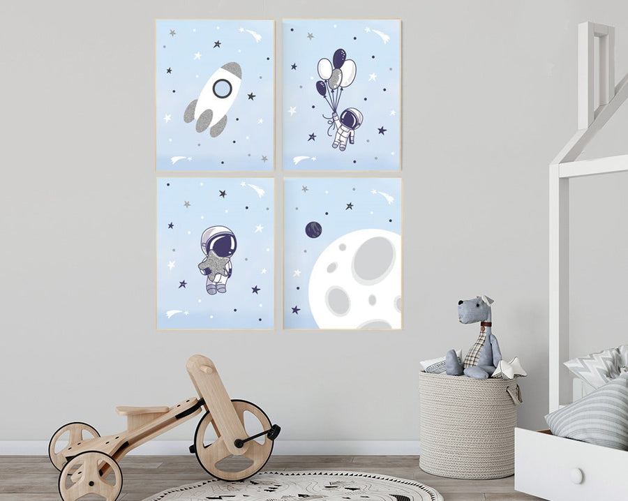 Nursery decor boy space, Space nursery decor, space nursery wall art, Nursery wall art space, astronaut print kids, space theme nursery