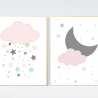Pink mint nursery decor,  baby girl, coral mint nursery art, baby girl nursery decor, girl nursery decor. pink mint , Dream Big little one