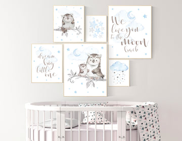 Owl Nursery Decor,  owl print nursery, Baby boy room, nursery wall art owl, Owl wall art print, Owl nursery poster, Owl Art Print