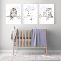 Nursery decor girl purple, Nursery decor owl, lilac nursery, nursery wall art, owl nursery, lavender, dream big little one, purple nursery