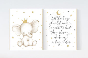 Nursery decor girl gold, Elephant nursery decor, gold nursery, girl nursery art, baby room wall art, nursery quote art, gold nursery