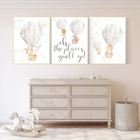 Nursery decor neutral, hot air balloon, woodland animals, gender neutral, baby room decor, elephant, bunny, giraffe, nursery prints