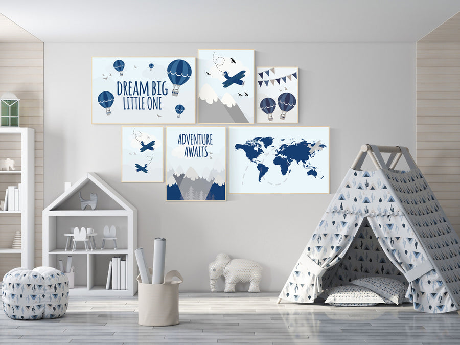 Adventure nursery decor, nursery decor boy adventure, nursery decor boy plane, world map nursery, adventure awaits, travel theme nursery