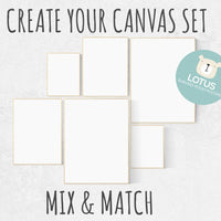 Create your own CANVAS set, Mix and match! Custom nursery decor, canvas, set of 6 canvases, nursery decor girl nursery decor boy, large