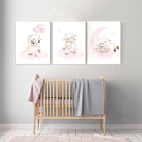 Sheep nursery decor, Nursery decor girl, nursery decor lamb, nursery wall art sheep, baby room wall art, baby room decor girl, farm animals