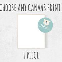 Choose Any print for canvas, custom nursery decor, canvas nursery prints, 1 piece canvas print, canvas nursery decor