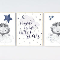 Lion nursery wall art, Nursery prints boy, navy nursery art, boy nursery ideas, boy nursery decor, safari animals, animal prints, boys room