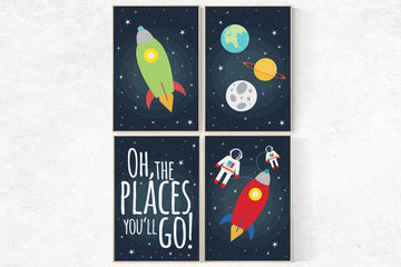 Nursery decor boy space, Space nursery decor, rocket, planets, moon, boys room decor, Boys space nursery prints, Nursery moon decor boy
