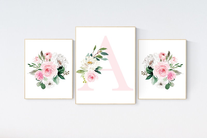 Nursery decor girl pink, nursery decor flower, nursery decor girl floral, flower nursery, girl nursery wall art, pink nursery, boho nursery