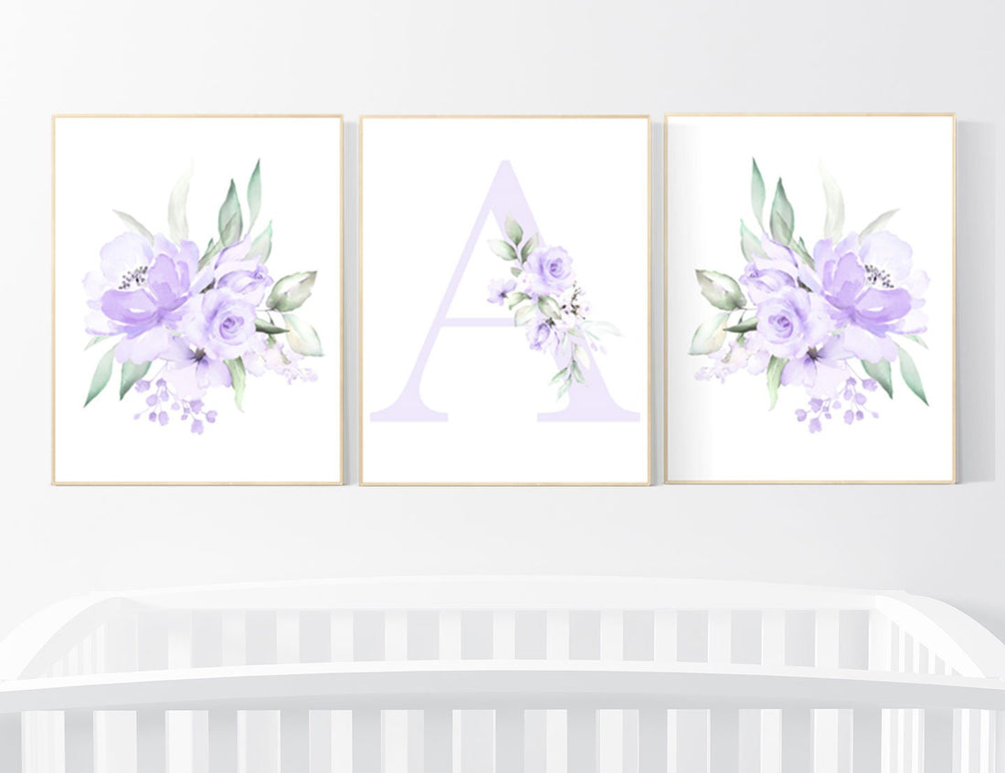 Nursery decor girl flower, Nursery decor girl purple, nursery decor girl flower, lavender, lilac nursery, nursery decor girl name, boho