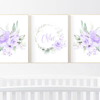 Nursery decor girl flower, Nursery decor girl purple, nursery decor girl flower, lavender, lilac nursery, nursery decor girl name, boho