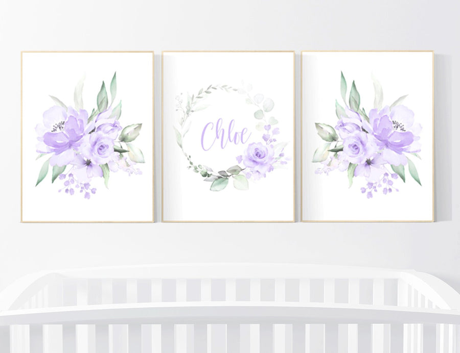 Nursery decor girl flower, Nursery decor girl purple, nursery decor girl flower, lavender, lilac nursery, nursery decor girl name, boho