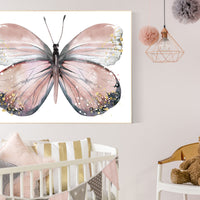 Nursery decor girl butterfly, blush, blush pink, Butterfly Nursery Art, girls room, butterfly prints, Butterfly Art, blush gold, neutral