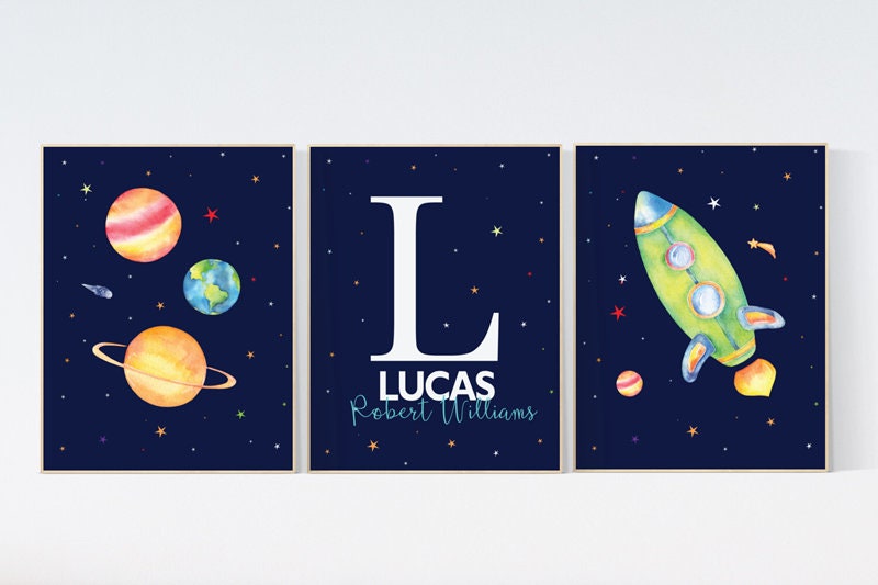 Space wall art nursery, Nursery decor boy space, Space wall art, animal prints, gender neutral, space nursery theme, outer space nursery art