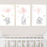 Girls room decor blush pink gold, pink gold, Nursery decor elephant, blush nursery decor, blush pink, girl nursery ideas