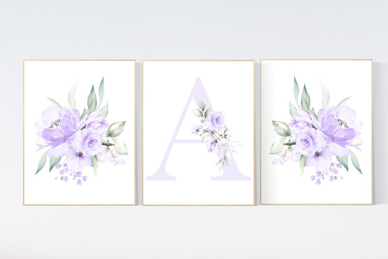 Nursery decor girl flower, Nursery decor girl purple, nursery decor girl flower, lavender, lilac nursery, nursery decor girl name, boho