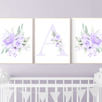 Nursery decor girl flower, Nursery decor girl purple, nursery decor girl flower, lavender, lilac nursery, nursery decor girl name, boho