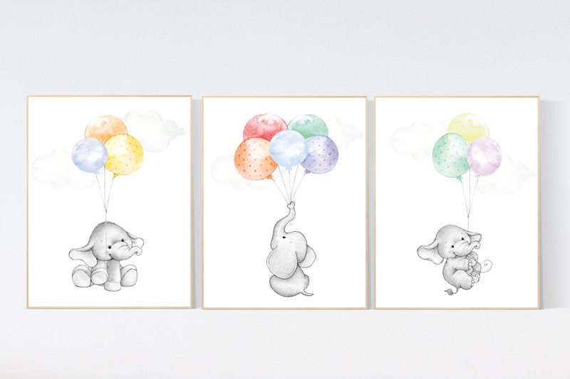 Gender neutral nursery decor, nursery decor elephant, animal prints, nursery decor elephant, nursery wall art, gender neutral nursery ideas