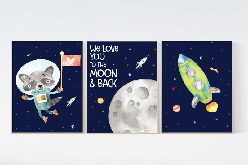 Space wall art nursery, Nursery decor boy space, Space wall art, animal prints, gender neutral, space nursery theme, outer space nursery art