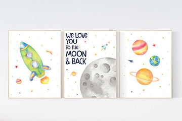 Space wall art nursery, Nursery decor boy space, Space wall art, animal prints, gender neutral, space nursery theme, outer space nursery art