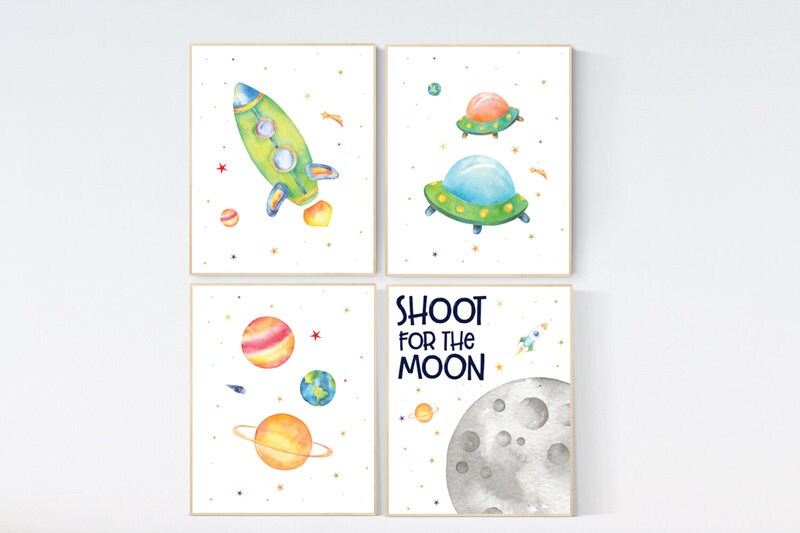 Nursery decor boys space, Space nursery decor, Space Boy Nursery Art Prints, Nursery decor boy space, space wall art nursery,