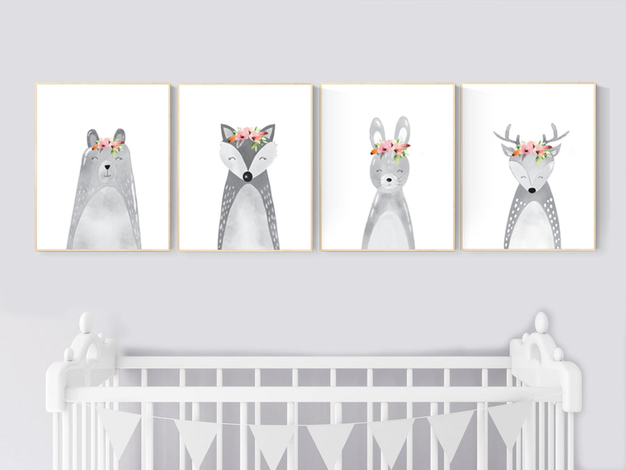 Nursery decor animals, woodland animals, Nursery decor girls, Nursery prints woodland, safari animals, nursery prints animals, jungle animal
