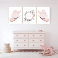 Nursery decor girl butterflies, Butterfly Nursery Art, Girl Nursery Art, Butterfly Nursery Decor for Baby Girl, Butterfly Art, light pink