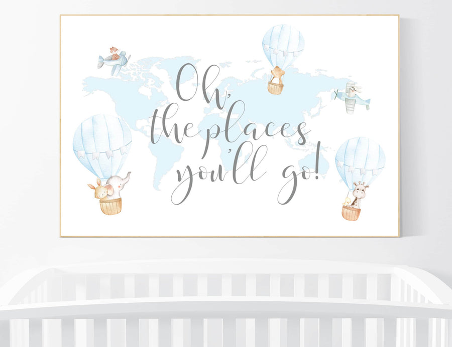 Plane nursery, Nursery decor boy nursery, animal prints, travel theme nursery, planes nursery wall art, boys room decor, baby room decor