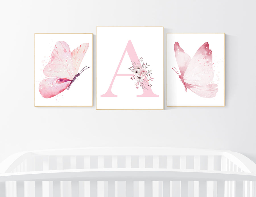 Nursery decor girl butterflies, Butterfly Nursery Art, Girl Nursery Art, Butterfly Nursery wall decor, girl nursery ideas, set of 3