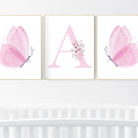 Nursery decor girl butterflies, Butterfly Nursery Art, Girl Nursery Art, Butterfly Nursery wall decor, girl nursery ideas, pink nursery