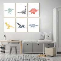 Dinosaur wall art decor, Nursery decor boy dinosaur, kids room decor dinosaur, dino nursery, dinosaur prints, boy nursery bedroom, children