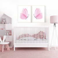 Nursery decor girl butterflies, Butterfly Nursery Art, Girl Nursery Art, Butterfly Nursery Decor for Baby Girl, Butterfly Art, light pink