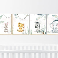 Woodland nursery decor, nursery wall art woodland animals, forest animal prints, gender neutral nursery art, nursery prints woodland animals