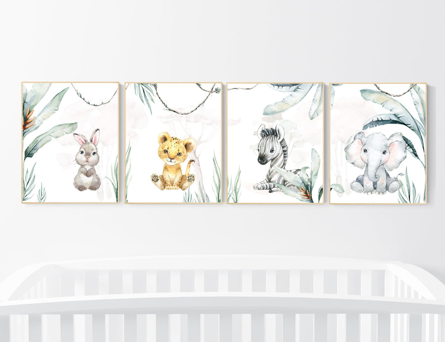 Woodland nursery decor, nursery wall art woodland animals, forest animal prints, gender neutral nursery art, nursery prints woodland animals