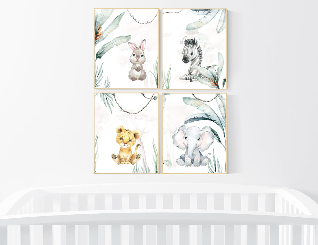 Woodland nursery decor, nursery wall art woodland animals, forest animal prints, gender neutral nursery art, nursery prints woodland animals