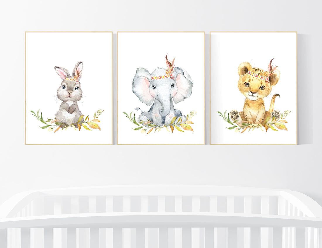 Nursery decor woodland, Woodland Nursery Wall Art, Woodland Print Set, animal prints, Woodland Animal Prints, gender neutral nursery