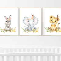 Nursery decor woodland, Woodland Nursery Wall Art, Woodland Print Set, animal prints, Woodland Animal Prints, gender neutral nursery