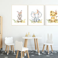 Nursery decor woodland, Woodland Nursery Wall Art, Woodland Print Set, animal prints, Woodland Animal Prints, gender neutral nursery