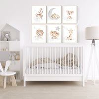 Nursery decor gender neutral, Nursery wall art animals, gray nursery, neutral, lion, bear, monkey, koala, elephant, giraffe, animal prints