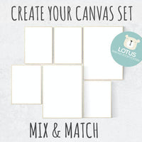 Create your own CANVAS set, Mix and match! Custom nursery decor, canvas nursery, set of 6 canvas prints nursery decor girl nursery decor boy