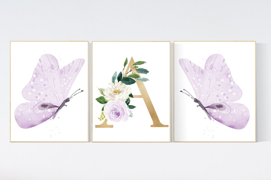 Nursery decor girl butterfly, nursery decor purple, nursery decor girl lilac, Butterfly Nursery Art, Girl Nursery Art, Butterfly Wall Art